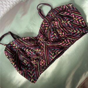 Billabong Colorful Patterned Bralette | size small